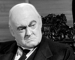 Close-up of Lionel Barrymore as Mr. Potter in "It's a Wonderful Life"